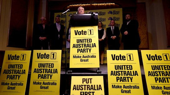 Clive Palmer spent $60 million on advertising for his party's federal election campaign.