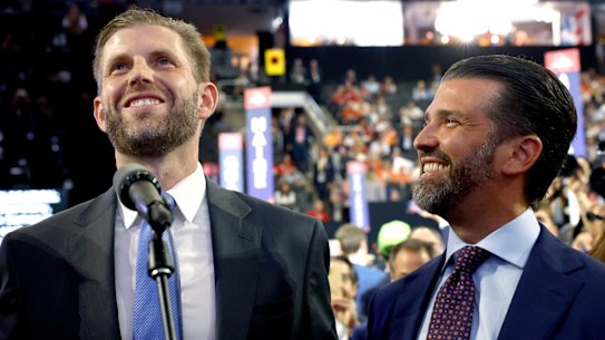 Erin Trump and Donald Trump Jr.