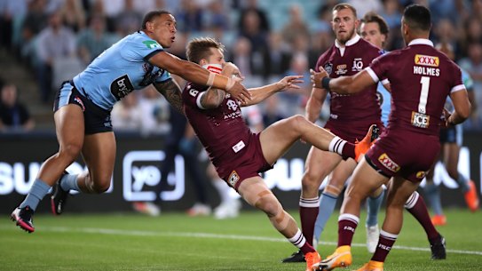 Cameron Munster lasted barely two minutes at ANZ Stadium and Queensland could be forced to play an Origin decider without one of their biggest names.