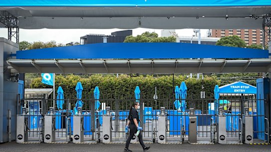 Day six of the Australian Open on February 13, 2021, with no crowd due to a stage 4 lockdown in Victoria. 