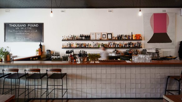 Thousand Pound Wine Bar and Store in Rutherglen.