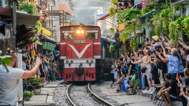 Camera, action – getting the picture in Hanoi’s Train Street.