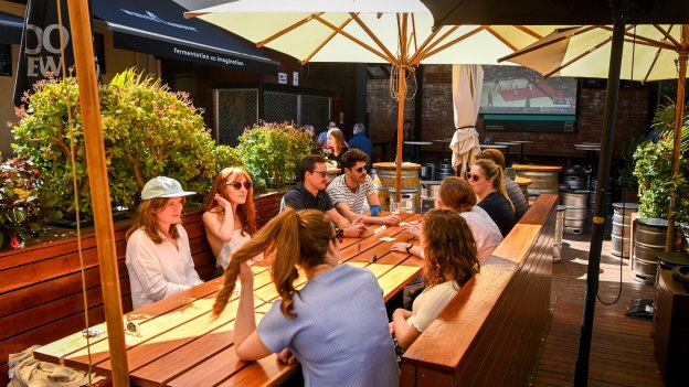 The Great Northern Hotel’s dog-friendly beer garden..