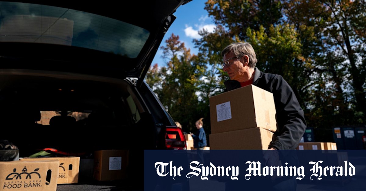 Hundreds are lining up at food banks near Washington. They’re not homeless