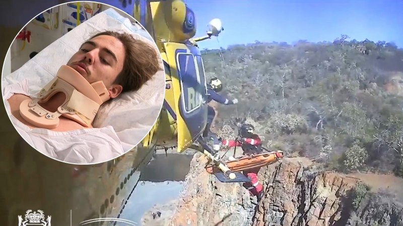 ‘I’m lucky to be alive’: WA teenager who fell down cliff speaks out