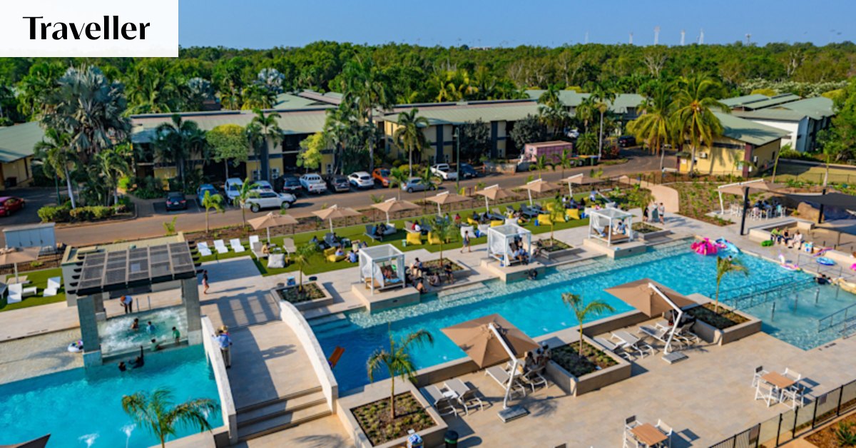 Australian airport hotel – and its gigantic pool – feels like a resort