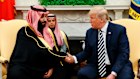 Donald Trump and Saudi Crown Prince Mohammed bin Salman. Saudi Arabia and the US have strong incentives to avoid an all-out conflict. with Iran.