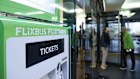 A FlixBus ticket vending machine at the central bus station in Munich