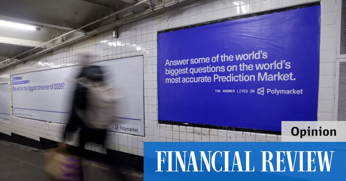 afr.com - Richard Holden - How to stop prediction markets from becoming a dangerous casino