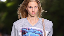 A model walks the runway during the Stella McCartney Womenswear Spring/Summer 2027 show as part of Paris Fashion Week on September 30, 2026 in Paris, France.