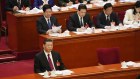 China’s president, Xi Jinping, in March. Authorities in Beijing set a five per cent growth target for the year.