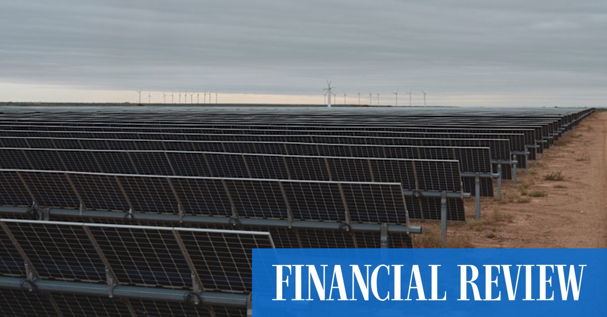 afr.com - Lucas Baird - Major super funds count exposure to billion-dollar US solar collapse