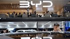 The BYD booth during the Beijing Auto Show in Beijing, China, in April. 