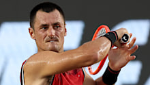 Bernard Tomic in action against Alex Hernandez.