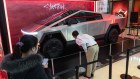 A Tesla Cybertruck on display in Beijing.