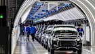 Electric vehicles on the assembly line at the BYD factory in Zhengzhou.