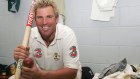 Shane Warne during a match series with Sri Lanka in 2004, in which he matched the world record for wickets taken.  