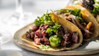 Carne asada taco (grilled steak with citrus-habanero sauce and avo mojo)Â at Casa Merida.
For Good Food, Oct 26, 2021
Pic credit:ÃÂ Trent van der Jagt