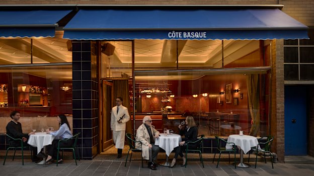 Laneway tables outside Cote Basque.