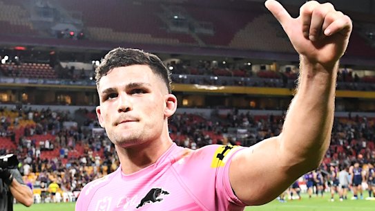 Nathan Cleary after the Panthers’ win over the Storm.
