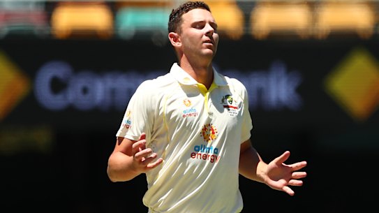 Josh Hazlewood suffered a mild side strain during the win at the Gabba.