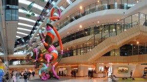 The foyer of the Royal Children’s Hospital, which will be home to a new school for students from prep to year 12.