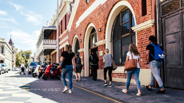 A 28-year-old man has been arrested for filming women in the toilets of Notre Dame University in Fremantle.