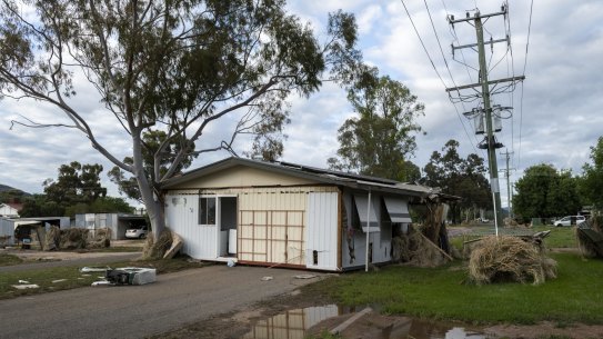 Flashed flooding in Eugowra on Monday has destroyed the town. Some houses were washed off their foundations.