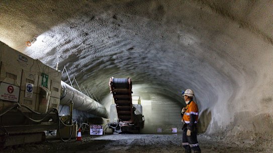 Construction of the new NorthConnex tunnel in 2017.