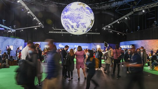 Attendees at the 2021 United Nations COP26. 