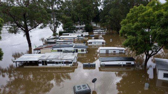 Lower Portland
Major flooding continued to occur along the Hawkesbury River downstream of Windsor.
Photo Nick Moir 7 March 2022