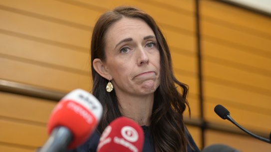 NZ Prime Minister Jacinda Ardern announces her resignation .