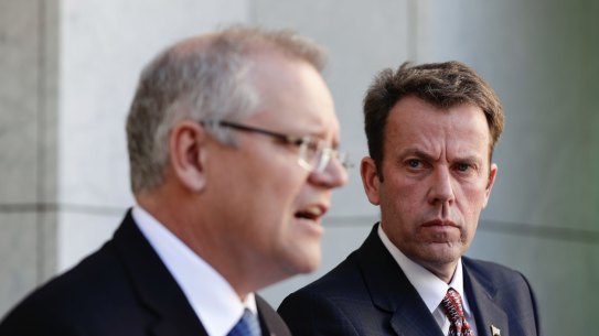 Prime Minister Scott Morrison and the new Trade Minister Dan Tehan 