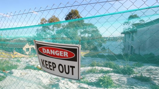 The state government is remediating the contaminated land at Hunters Hill. 