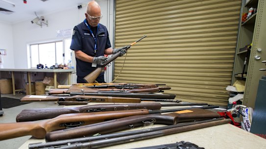 The Victoria Police Forensic Centre in Macleod, where guns are crushed.
