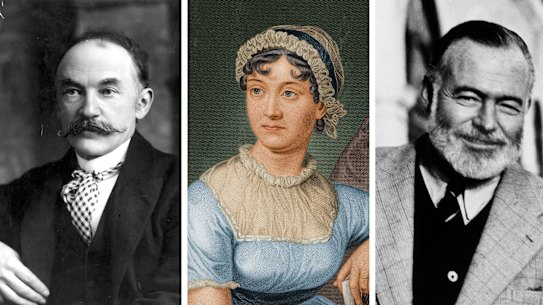Thomas Hardy, Jane Austen and Ernest Hemingway for lost books story.