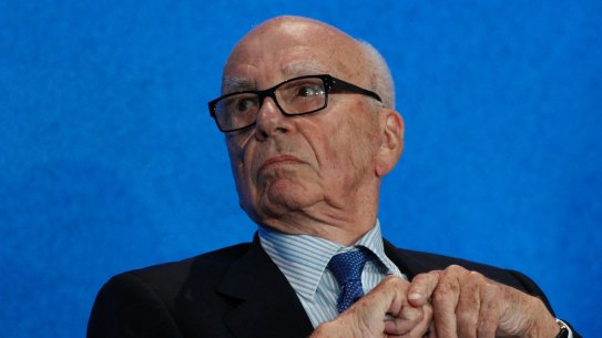 Rupert Murdoch, chairman and chief executive officer of News Corp., listens at the annual Milken Institute Global Conference in Beverly Hills, California, U.S., on Monday, April 29, 2013. The conference brings together hundreds of chief executive officers, senior government officials and leading figures in the global capital markets for discussions on social, political and economic challenges. Photographer: Jonathan Alcorn/Bloomberg *** Local Caption *** Rupert Murdoch