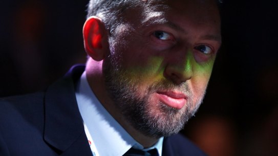 FILE: Oleg Deripaska, chief executive officer of United Co. Rusal, pauses during a conference session on day one of the Saint Petersburg International Economic Forum 2012 (SPIEF) in Saint Petersburg, Russia, on Thursday, June 21, 2012. United Co. Rusal -- the biggest aluminum maker outside China -- and seven other Deripaska-linked firms were the most prominent targets in a list of 12 Russian companies the U.S. hit with sanctions on Friday intended to punish the country for actions in Crimea, Ukraine and Syria, and attempting to subvert Western democracies. Our editors select the best archive images on Deripaska and Rusal. Photographer: Andrey Rudakov/Bloomberg