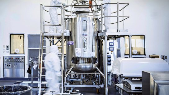 CSL’s Broadmeadows lab, where it is manufacturing AstraZeneca’s vaccine.