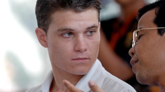 Scott Rush in Denpasar district court in Bali in 2006.