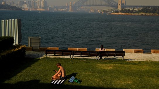 A smoke haze over Balmain.