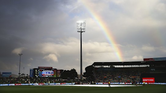 Bellerive Oval, Hobart, during the 2015 World Cup.