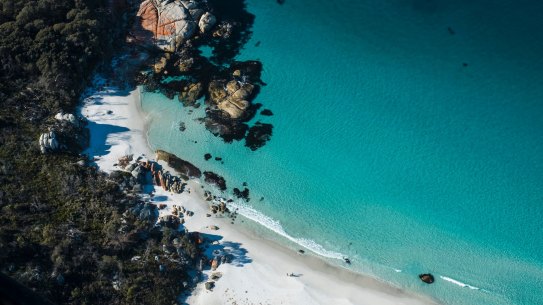 Bay of Fires in Tasmania was named Australia’s best beach by Tourism Australia.