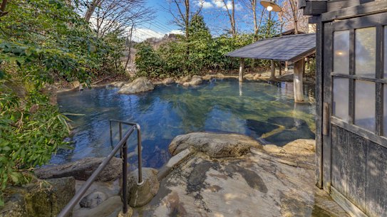 Bathing pool at Kurokawa onsen.