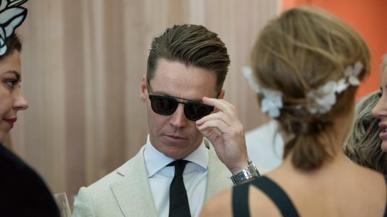 Oliver Curtis in the Myer marquee at Derby Day in Flemington. 