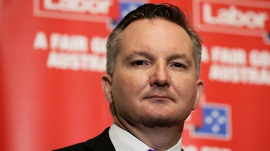 Shadow Treasurer Chris Bowen addresses media at doorstop interview during the second day of the Australian Labor Party (ALP) Conference at the Adelaide Convention Centre in Adelaide on Monday 17 December 2018. fedpol Photo: Alex Ellinghausen