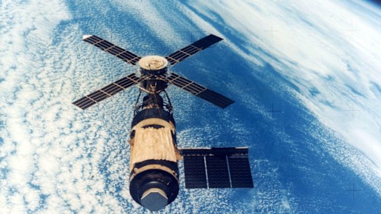A 1979 file image of Skylab, at the end of its mission when it crashed back to Earth. Skylab was the first United States manned space station, launched on May 14, 1973.