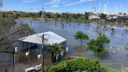 Tipstar photo: Floods
14/10/2022
Maribyrnong River flooding at Flemington Racecourse.

Photo:Â Will Mallory