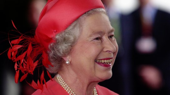 The Queen wore bright pink for a visit to Queensland in 2002.