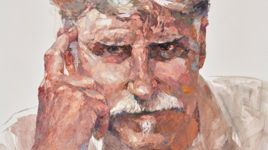 Hong Fu, Portrait of Peter Wegner, oil on canvas, 152.7 x 152.7 cm.